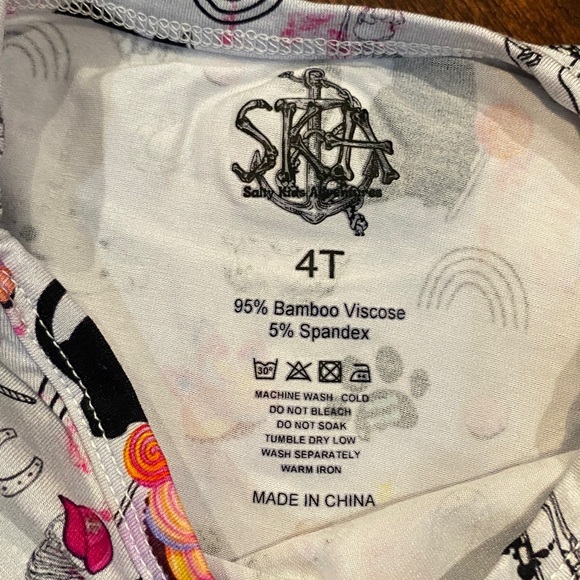 Salty Kids Adventures Bamboo Skeleton Animal Print Twirl Dress 4T NEW - Picture 2 of 5